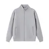 Jaqueta impermeável de trabalho com manga raglan, casaco de manga comprida com forro de fleece para comércio exterior transfronteiriço, moletom com zíper esportivo masculino, feito sob medida