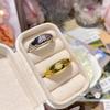 Anillo abierto con diseño de nicho galvanizado en oro auténtico con ocho diamantes Mangxing y textura de paisaje antiguo de camelia para mujer