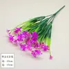 Atacado de flores para simulação transfronteiriça buquê de cinco ameixas decoração de casa lírio de simulação flor de plástico pequena e fresca