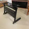 Estante Plegable para Mesa Móvil de Hierro con Tapa para Oficina Pie Banco Marco de Acero Marco Metálico en Capas Ensamblaje Estante para Mesa de Conferencias y Capacitación