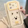 Adecuado para funda de iPhone 17, Diseño de dibujos animados de alta estética, Estilo Pareja Apple 16 Pro Max, 15 Líneas West Highland