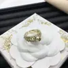 Anillo Ajustable Dior/Dior Best-Seller Transfronterizo Letra Cd para Mujer, Anillo Abierto de Latón Vintage Abeja Lujo Ligero Europeo y Americano