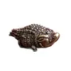 Crocodilo de Latão Puro Crocodilo Gordo Fofo Decoração Retrô Objetos Antigos Decoração de Casa Desktop Animal de Estimação para Chá Artesanato Enfeites