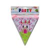 Decoração de Festa de Aniversário Infantil Tema Princesa Menina Rosa Bandeirola de Papel Triângulo Castelo Desenho Animado Elfo