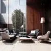 Sofá de Pátio Externo Modelo Quarto Hotel Pousada Cadeira de Rattan Móveis de Varanda Impermeável Protetor Solar Sofá de Combinação Nórdico