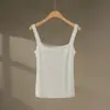 Nova Camisola Estilosa para Mulheres Outono e Inverno 2026 Nova Camisa Base de Tricô de Caxemira Sem Mangas Slim Fit Suéter Cor Sólida