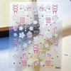 Adesivos de nail art com tema de menina de desenho animado, acabamento em renda, formato de coração e laço, design 5D em relevo de estrela de cinco pontas, atacado para scrapbooking