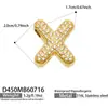 Collar Colgante Misterioso y Lujoso con Circonitas Incrustadas y 26 Letras Inglesas, Acero Inoxidable Chapado en Oro de 18k, Collar de Joyería para Mujer