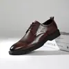 Zapatos de Cuero Formales de Negocios de Suela Blanda Estilo Británico para Hombre, Nuevos Estilos de Primavera y Otoño, Zapatos Derby Casuales para Hombre, Zapatos para Novio de Boda
