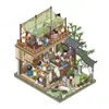 Adesivos de Cabana de Paisagismo Coreana Transfronteiriça Cena em Miniatura Manual de Cena Sem Corte Empilhamento Estéreo 3D Adesivos