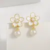 Brincos de Pérola com Doze Deuses Florais Brinco Exclusivo do Deus Flor Guardião Design de Luxo Leve Nicho Brincos Novo Estilo Chinês Joias de Estilo Nacional