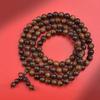 Pulsera de cuentas de perla negra natural con hilo de sándalo liso circular para ahorrar juego cuentas de rosario giro a mano pulsera para hombre y mujer material antiguo