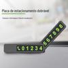 Placa de número de cartão de estacionamento temporário de fornecimento direto de design de fábrica Placa de estacionamento luminosa Placa de estacionamento temporária dobrável