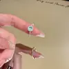 Brillo Oceánico~Anillo de Tiburón con Circonita Azul para Mujer Modelo Nuevo 2026 Anillo Apilable para Dedo Índice para Estudiantes