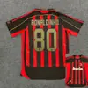 0607 retro AC Milán No. 22 Kaka camiseta de visitante Liga de Campeones Pirlo AC camiseta de fútbol de manga corta venta al por mayor transfronteriza