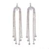 Pendientes de lujo ligeros y de gran venta en Europa y América, con brillantes diamantes de imitación, largos y borlas, joyería para las orejas, pendientes para mujer 06