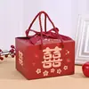 Caja de Dulces para Boda Portátil Bolsa de Regalo Acompañante China Caja de Regalo de Dulces para Compromiso Cartón de Embalaje Caja Vacía Venta al por Mayor