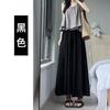 Calças Culotte Brancas de Seda de Gelo para Mulheres, Estilo Fino para Primavera, Outono e Verão, Novidade 2026 Cintura Alta, Caimento Fluido, Para Baixas, Casuais, Perna Larga