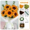 Limpiapipas Codificado Paquete de Materiales Ramo de Margaritas de Colores Set Completo Sin Pegamento Tejido de Chenilla Rosa Girasol Yang