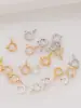 Plata de Ley S925 Hebilla de Resorte Joyería Hecha a Mano para DIY 14K Bolsa Oro Real Conexión Final Hebilla Qq Hebilla Redonda