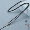Cuerda de jade de aleación simple, collar ajustable, cuerda de jade tejida a mano, accesorios de jade, colgante, cuerda colgante