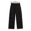 Pantalones holgados drapeados rectos para chica hot 2025 para mujer, primavera nuevo, ropa de trabajo paracaidista retro americano, pantalones casuales