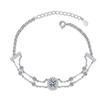 Joias de Prata 925 para Mulheres, Pulseira Fashion Simples de Moissanita, Simples e Estilosa, Para Presentear, Venda Direta da Fábrica, Atacado em Estoque