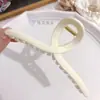 Pinza para el Cabello Grande de Gel Transparente de Color, Pinza Tiburón Simple para Moño en la Parte Trasera de la Cabeza, Pinza para Cola de Caballo, Accesorio para el Cabello, Estilo para Viajes Diarios