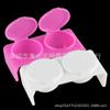 Herramientas para decoración de uñas, vaso de cristal con doble orificio para tallado de cristal, vaso para líquido con tapa, bolígrafo de lavado, bandeja de color para pigmentos de agua, vaso doble