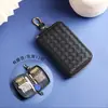 Estojo de Chave de Carro Tecido, Capa para Chave de Carro, Bolsa de Chaves Grande com Zíper para Mulheres, Chaveiro com Acabamento de Luxo, Transfronteiriço