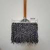 Mop Plano Cabo de Madeira Fio de Algodão Mop Fio de Algodão Uso Doméstico Absorção de Água Padrão Grande Algodão Puro Cabeça Redonda Fabricante de Mop para Chão