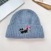 Chapéu de Tricô com Laço Estilo Coreano para Mulheres, Outono e Inverno, Circunferência da Cabeça Grande, Chapéu Versátil de Lã, Gorro que Afina o Rosto, Chapéu para Clima Frio