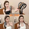 Diadema de Cinta Floral para Mujer 2026 Nuevo Estilo Diadema de Corona Alta para Uso Diario Goma para el Cabello Pinza Trenzada Integrada Accesorio para el Cabello