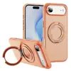 Funda para Teléfono Móvil Apple 18 con Soporte de 360 Grados Anticaída PC Cáscara Dura Engrosada Textura de Piel Mate Adecuada para Funda de Teléfono Móvil iPhone 18