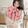 Manta con ramo de rosas de moda, hecha a mano, regalo para el Día de San Valentín, manta para siesta en el sofá, manta con ramo degradado