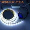 Fita de LED 12V baixa voltagem 2835 autoadesiva monocromática bicolor luz suave acessórios para espelho inteligente fonte de alimentação interruptor de toque