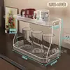 Portavasos con un Toque de Lujo Ligero y de Gama Alta, Organizador de Doble Capa para Escritorio del Hogar y Cocina, Estante de Pared de Gran Capacidad