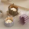 Caixa de Armazenamento de Aglomerado de Cristal de Resina de Papoula DIY Suporte de Vela de Gesso para Aromaterapia Suporte de Vela Display Molde de Silicone