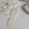 Calcetines Grises para Mujer, Estilo Delgado de Primavera y Verano, Algodón Peinado, Absorbentes de Sudor, Transpirables, Calcetines de Media Pantorrilla, Estilo Coreano, Versátiles, Calcetines Holgados sin Costuras
