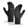 Fabricante Transfronterizo Especializado en Guantes para Hombre para Invierno, con Forro de Felpa, Tejido Grueso de Lana de Alpaca, Compatible con Pantalla Táctil y Resistente al Frío para Ciclismo
