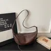 Bolso Cruzado Estilo Coreano Perezoso y Relajado Forma de Empanada para Mujer 2026 Nuevo Suave PU Gran Capacidad Bolso de Hombro para Viajes H