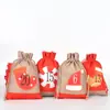 Calendário de Advento de Natal Transfronteiriço Bolsa Pendurada Embalagem de Doces e Presentes Bolsa de Armazenamento Pingente Decorativo