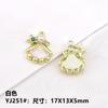 Acessórios de joalheria de liga DIY pingente de concha de estrela-do-mar dourado 14K pulseira brincos acessórios de cabelo colar pingente decorativo