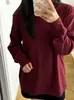 Camiseta Básica Clásica de Canalé Estilo Coreano de Primavera, Capa Interior Holgada, Camiseta de Manga Larga de Color Sólido Adelgazante para Mujer, Popular en Internet