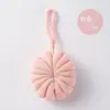 Bolas de baño de calabaza colgantes para el hogar, no sueltan pelusa, suaves y crean una espuma rica; presenta una red de malla fina y alta elasticidad para una experiencia de baño lujosa