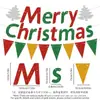 Guirnalda de papel de Navidad banderines de letras decoración de fiesta pancarta suministros banderas colgantes banderas de Navidad personalizadas