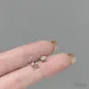 Nuevos Pendientes de Zirconia con Incrustaciones de Cobre Super Brillantes para Mujer, Pendientes Colgantes Exquisitos y Versátiles de Alta Gama, Pendientes de Diseño Único de Nicho