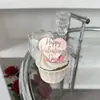 Decoración de pastel de taza de papel de San Valentín con estilo transfronterizo, amor, San Valentín, feliz marcado, decoración de pastel de acrílico