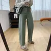 La primavera no es demasiado tarde, nuevos jeans de mujer de principios de otoño, pantalones holgados de cintura alta tipo linterna, pantalones cortos petite de cuatro vías elásticas tipo guadaña