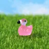 Nuevas Diez Colores Flamenco Luminoso Decoraciones DIY Animales Pequeños Lindos Paisaje en Miniatura Adornos Creativos Artesanías de Resina